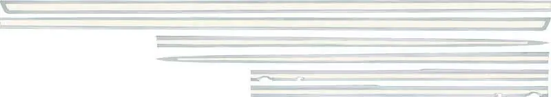 B9214 - 1962 Impala / Full Size 6 Piece White Body Side Molding Set (Without Clips)