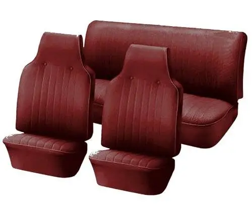 Front & Rear Vinyl Seat Upholstery, 1964-74 VW Type III, All Models, W/O Armrest thumbnail 2