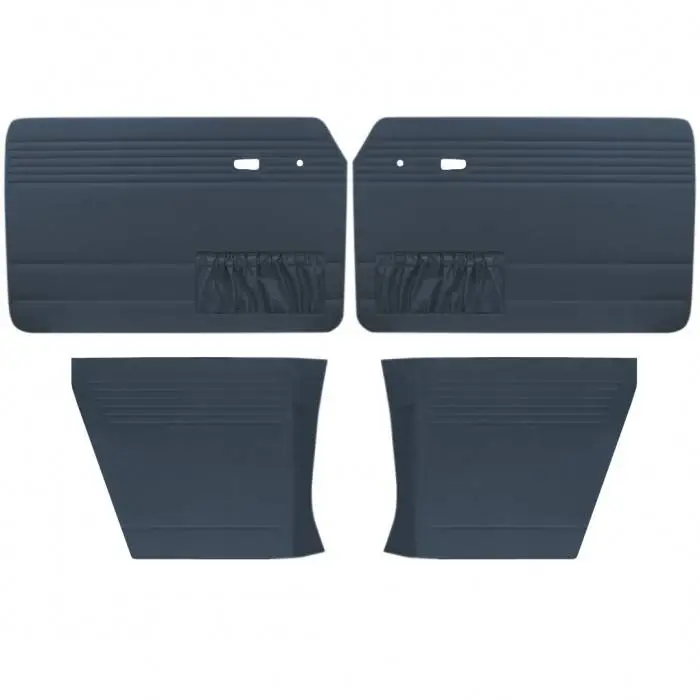 Door Panel Set for 1961 - 74 Type III Notchback, Velour, With or Without Pockets - 4 pc. Set