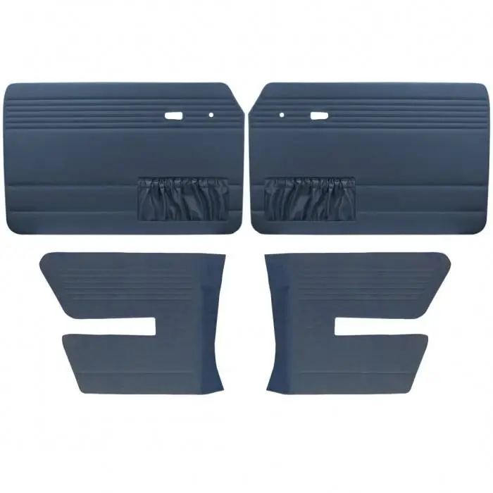 Door Panel Set for 1968 - 72 Type III Fastback, Vinyl, With or Without Pockets - 4 pc. Set