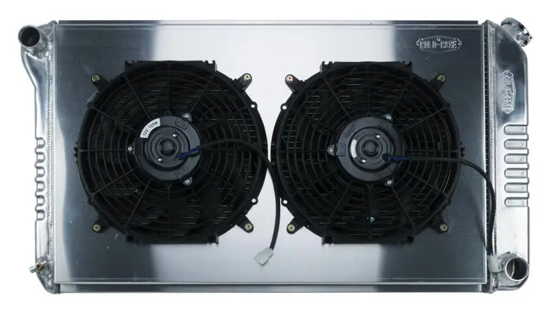 68-72 A-Body Aluminum Radiator Manual Transmission Dual 12 Inch W/12 Inch Fan Kit Cold Case Radiators