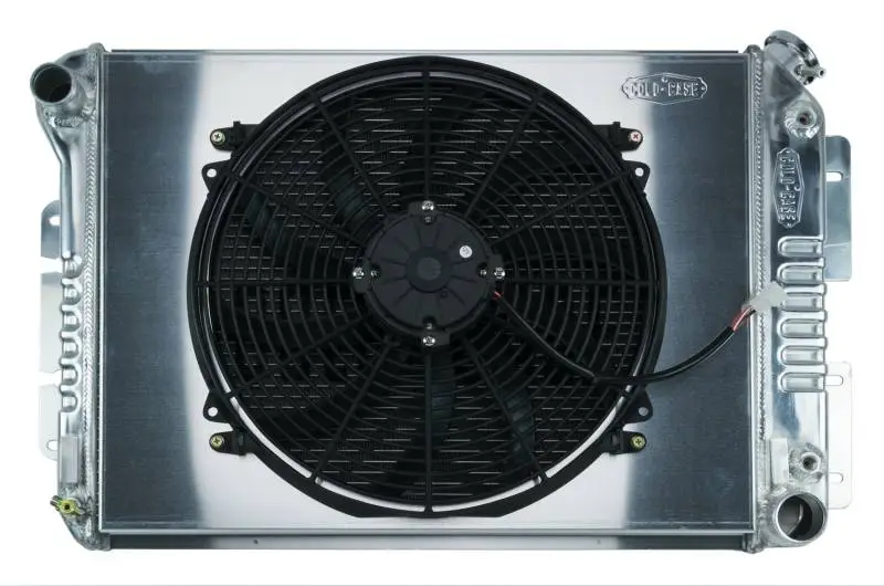 Camaro Radiator 67-69 Camaro BB / Firebird Auto Transmission Aluminum Radiator and 16 Inch Fan Kit Cold Case Radiators