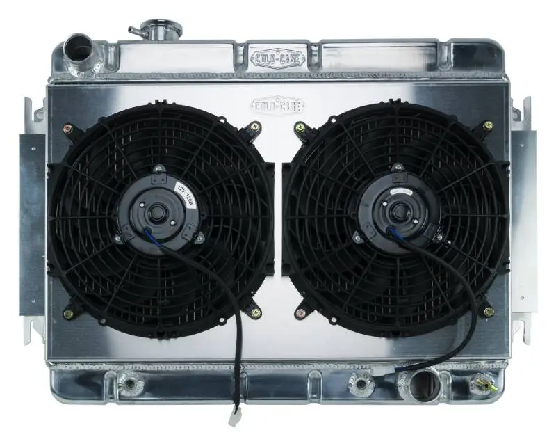 66-67 Chevelle / El Camino Aluminum Radiator And Dual 12 Inch Fan Kit AT Cold Case Radiators