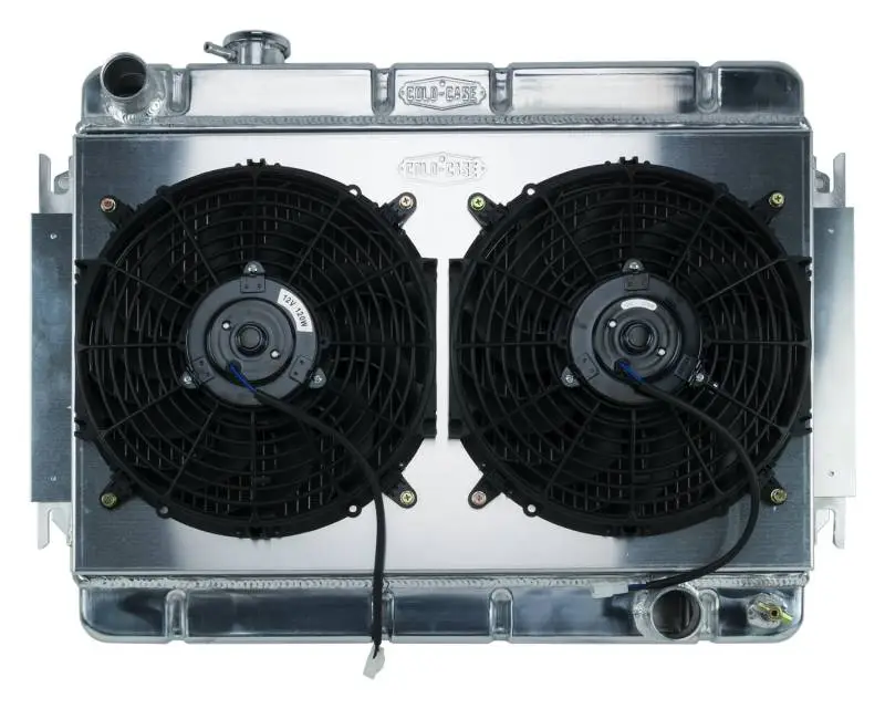 66-67 Chevelle / El Camino Aluminum Radiator And Dual 12 Inch Fan Kit MT Cold Case Radiators