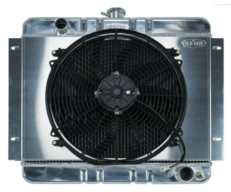 62-67 Chevy Nova Aluminum Radiator And 16 Inch Fan Kit MT Cold Case Radiators