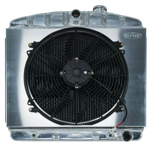 55-57 Tri-5 Chevy Aluminum Radiator And 16 Inch Fan Kit (V8 Mount) Cold Case Radiators