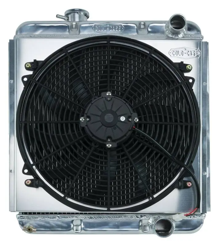 65-66 Ford Mustang 289 Aluminum Performance Radiator And 16 Inch Fan Kit AT Cold Case Radiators