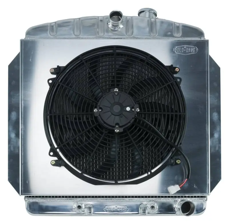 60-62 Chevy Truck C/K Series Aluminum Performance Radiator And 16 Inch Fan Kit Cold Case Radiators
