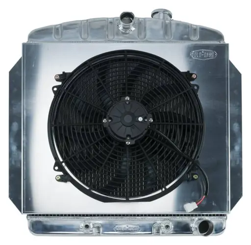 60-62 Chevy Truck C/K Series Aluminum Performance Radiator And 16 Inch Fan Kit Cold Case Radiators