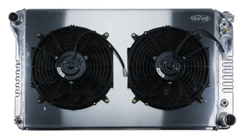 77-87 Chevy/GMC Pickup Truck Aluminum Radiator And 12 Inch Dual Fan Kit AT Cold Case Radiators