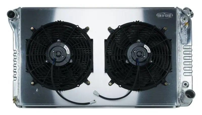 67-76 Chevy GMC Pickup Truck Aluminum Radiator And 12 Inch Fan Kit AT Cold Case Radiators