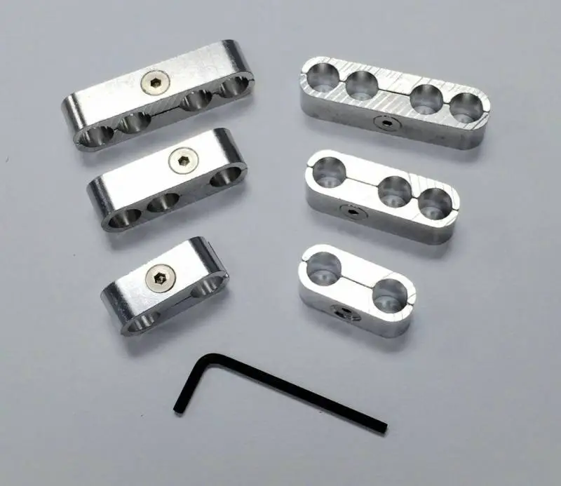 Billet Spark Plug Wire Separator 6 Pce Set - Race Style fits 8mm, 9mm, 10mm thumbnail 2