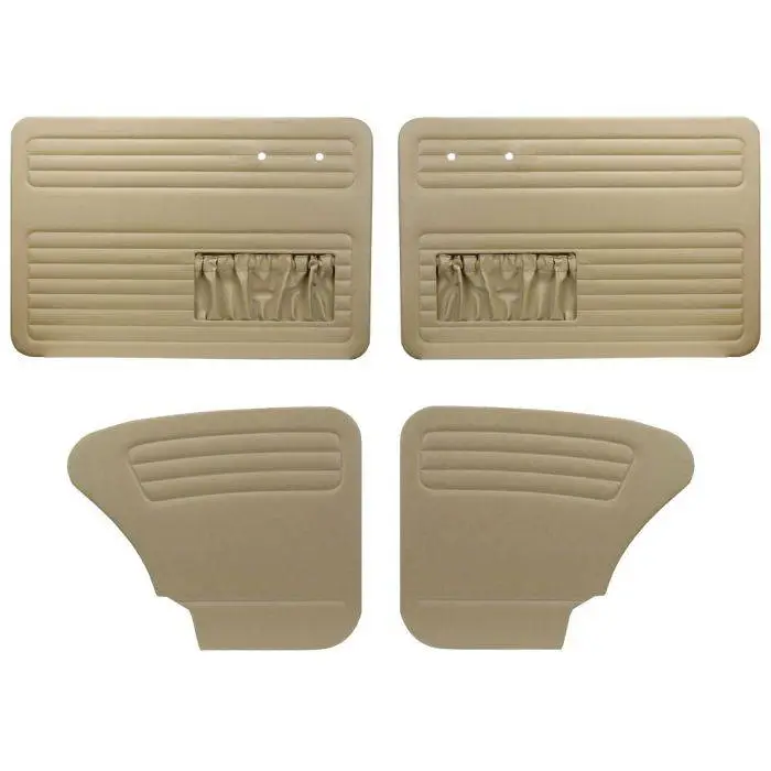 1965 -1966 Volkswagen Bug Sedan Authentic Style Door Panels - Full Set w/Pocket