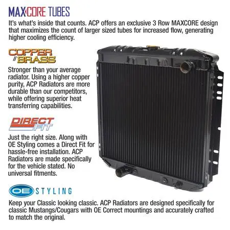 Maxcore 3-Row Copper/Brass Radiator 20" 250/302/351 thumbnail 2