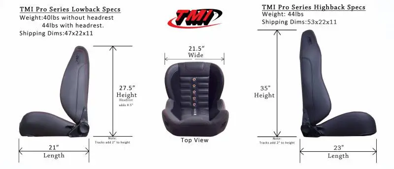 TMI Pro Series Sport R High Back Bucket Seats for Camaro thumbnail 5