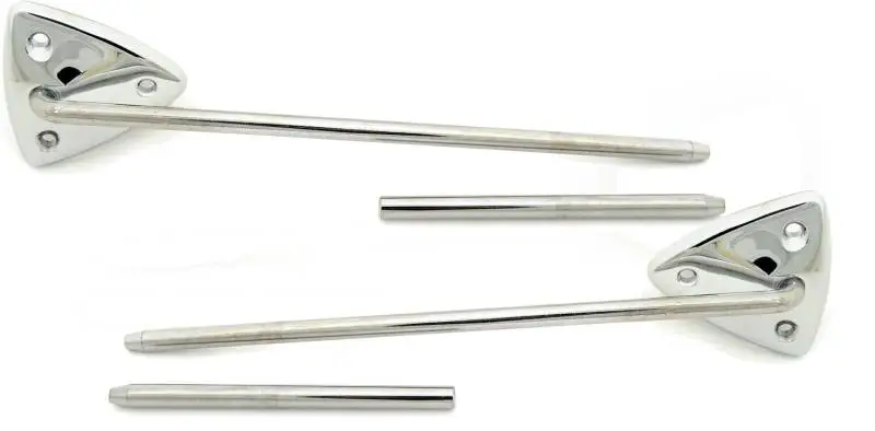 1967-1970 Mustang Coupe Sun Visor Bracket and Rod Set - For Both Sides of Car