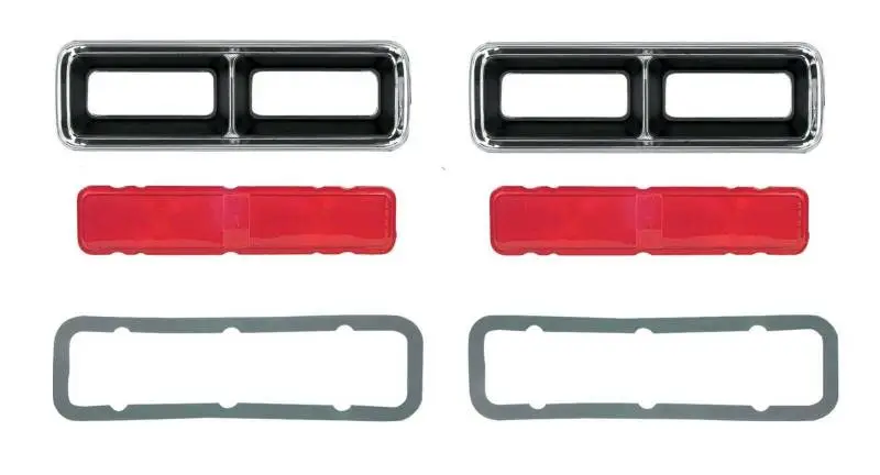 1968 Camaro RS Complete Replacement Tail Light Set, Bezels, Lens, Right & Left