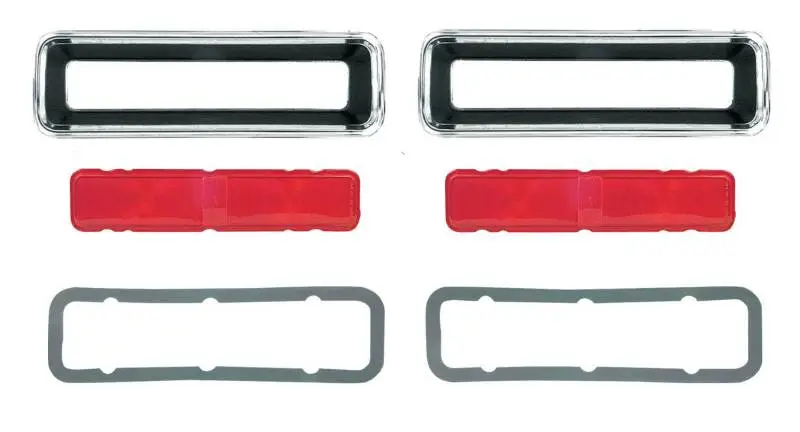 1967 Camaro RS Complete Replacement Tail Light Set, Bezels, Lens, Right & Left