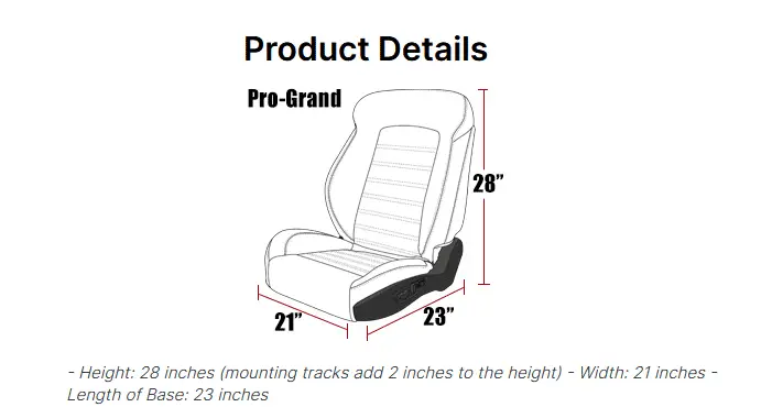 TMI Pro Series Manual Pro Grand Sport Low Back Seats thumbnail 2