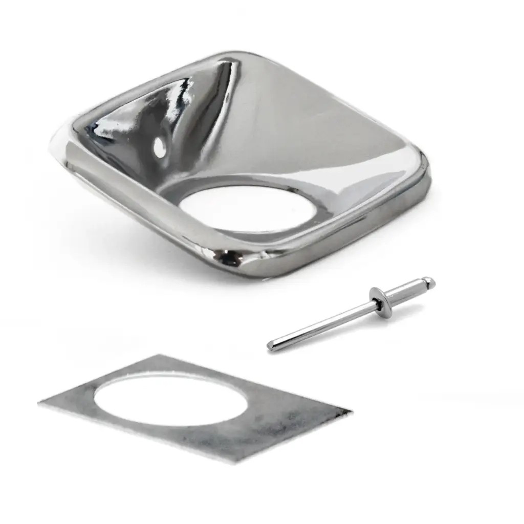 1969 Ford Mustang Mercury Cougar Center Console Cigarette Lighter Bezel with Retainer – Chrome image 2