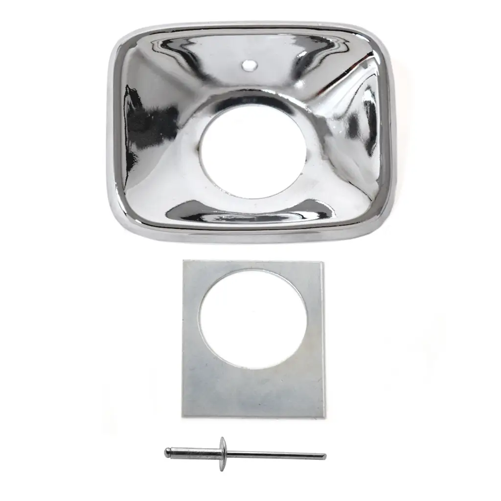 1969 Ford Mustang Mercury Cougar Center Console Cigarette Lighter Bezel with Retainer – Chrome image 3