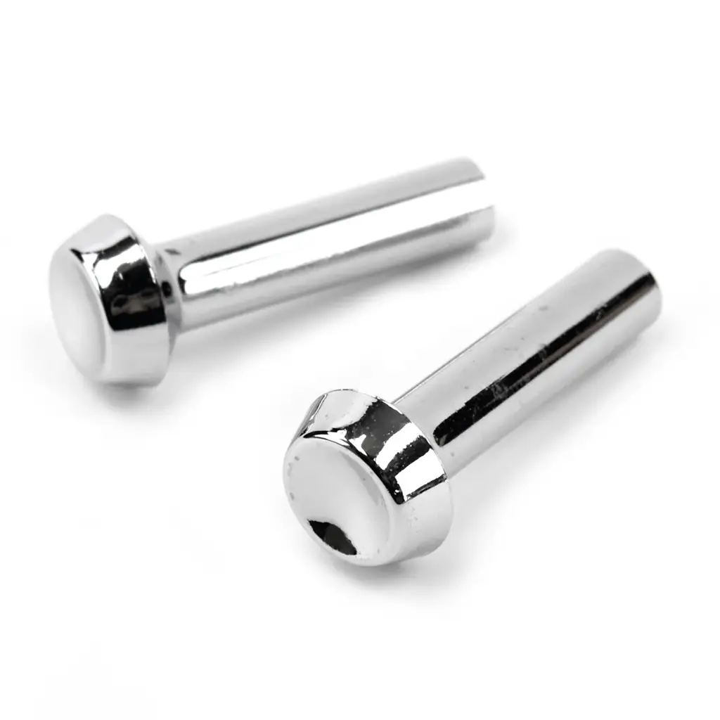 1965-1967 Ford Bronco Mustang Falcon Fairlane Comet Chrome Door Lock Knobs – Pair