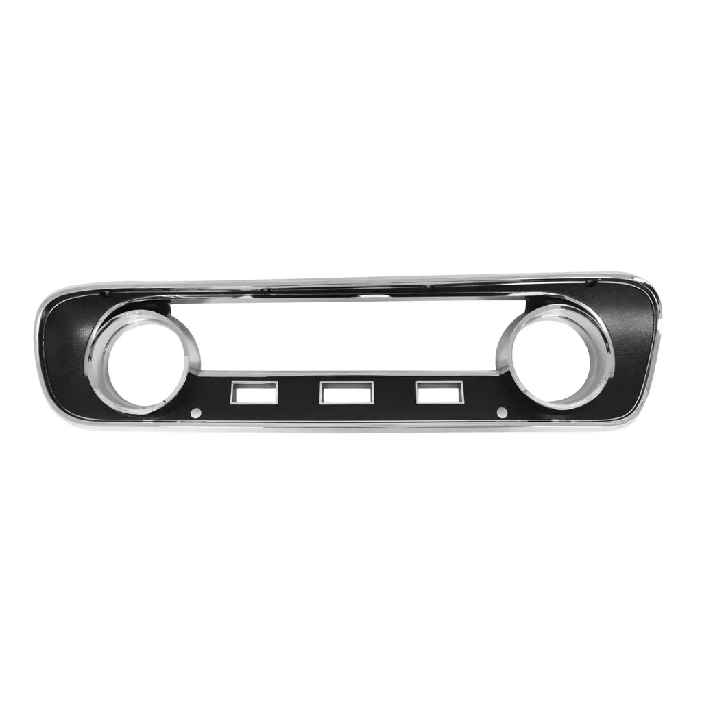 1965 Ford Mustang Standard Instrument Gauge Cluster Bezel – Black Finish thumbnail 3