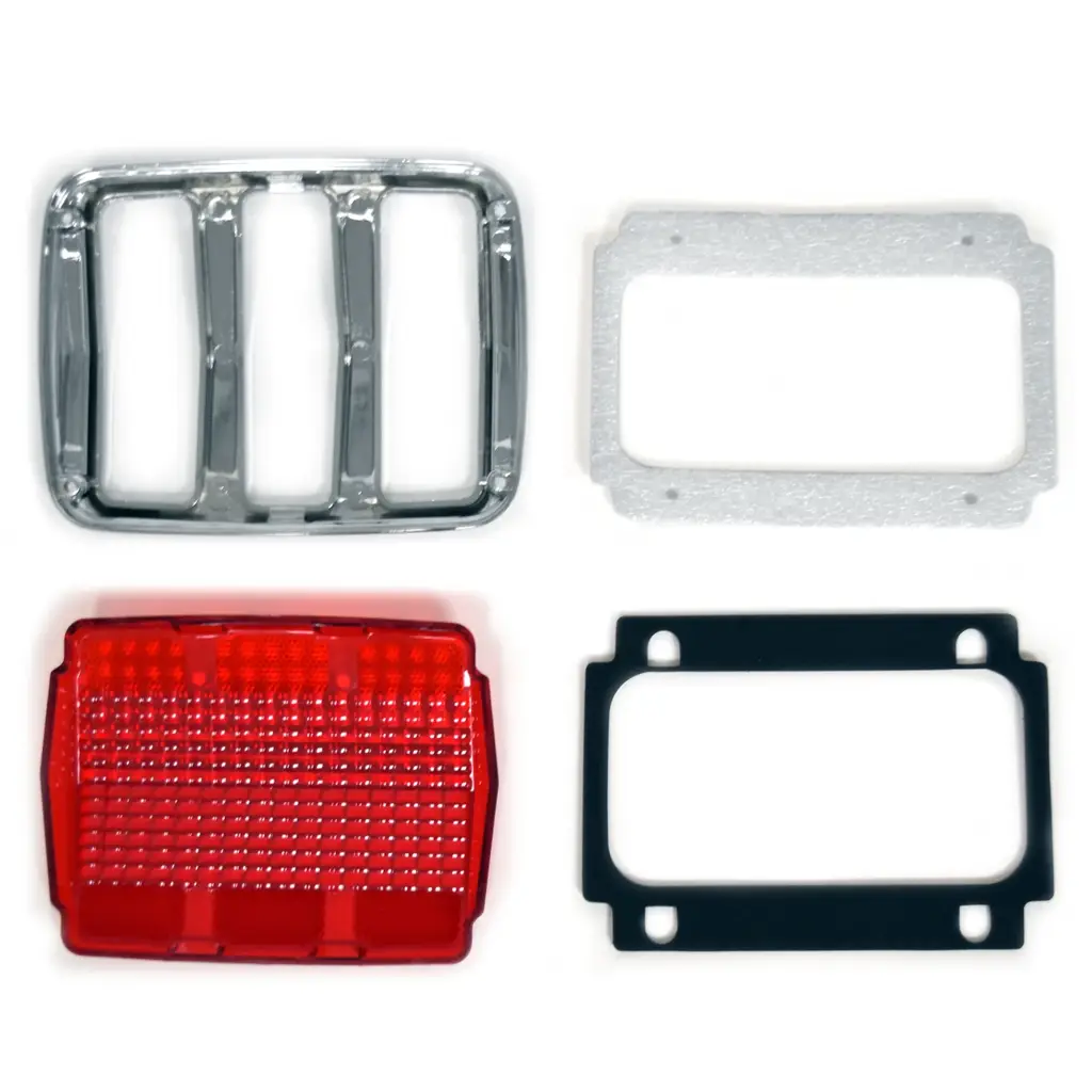 1965-66 Mustang Tail Light Assembly Pair w/Bezel & Lens, Both Right & Left Side image 4