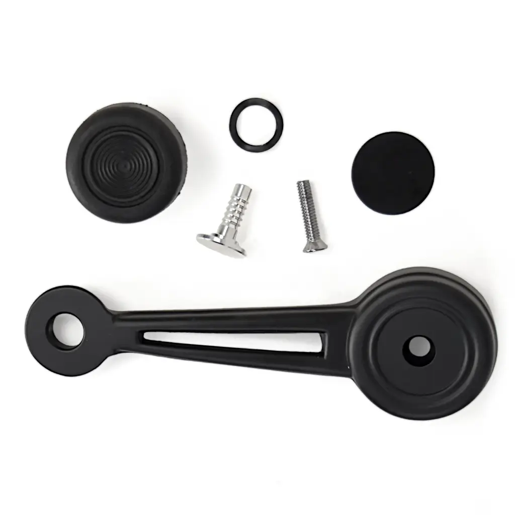 1968-1977 Ford Mustang Bronco F-Series Door & Quarter Window Crank Handles – Black – Pair image 2