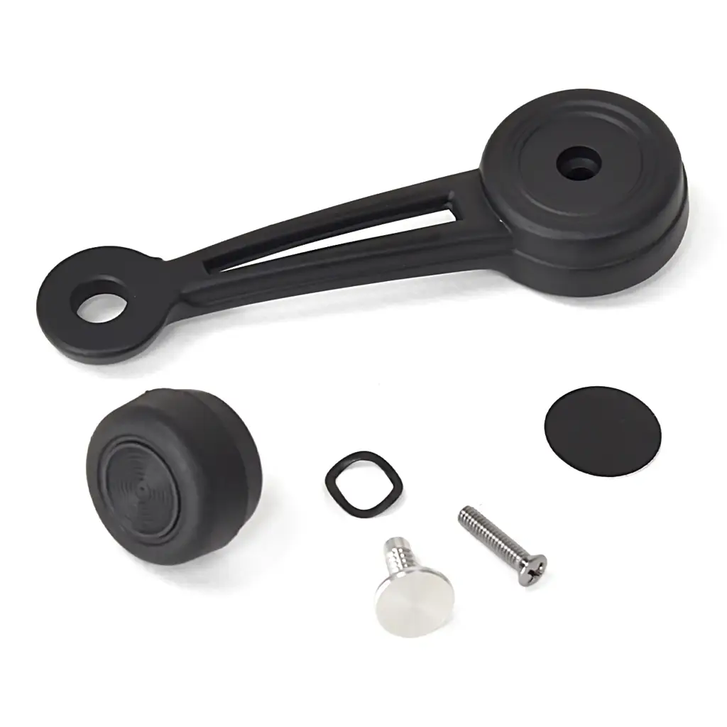 1968-1977 Ford Mustang Bronco F-Series Door & Quarter Window Crank Handles – Black – Pair image 5