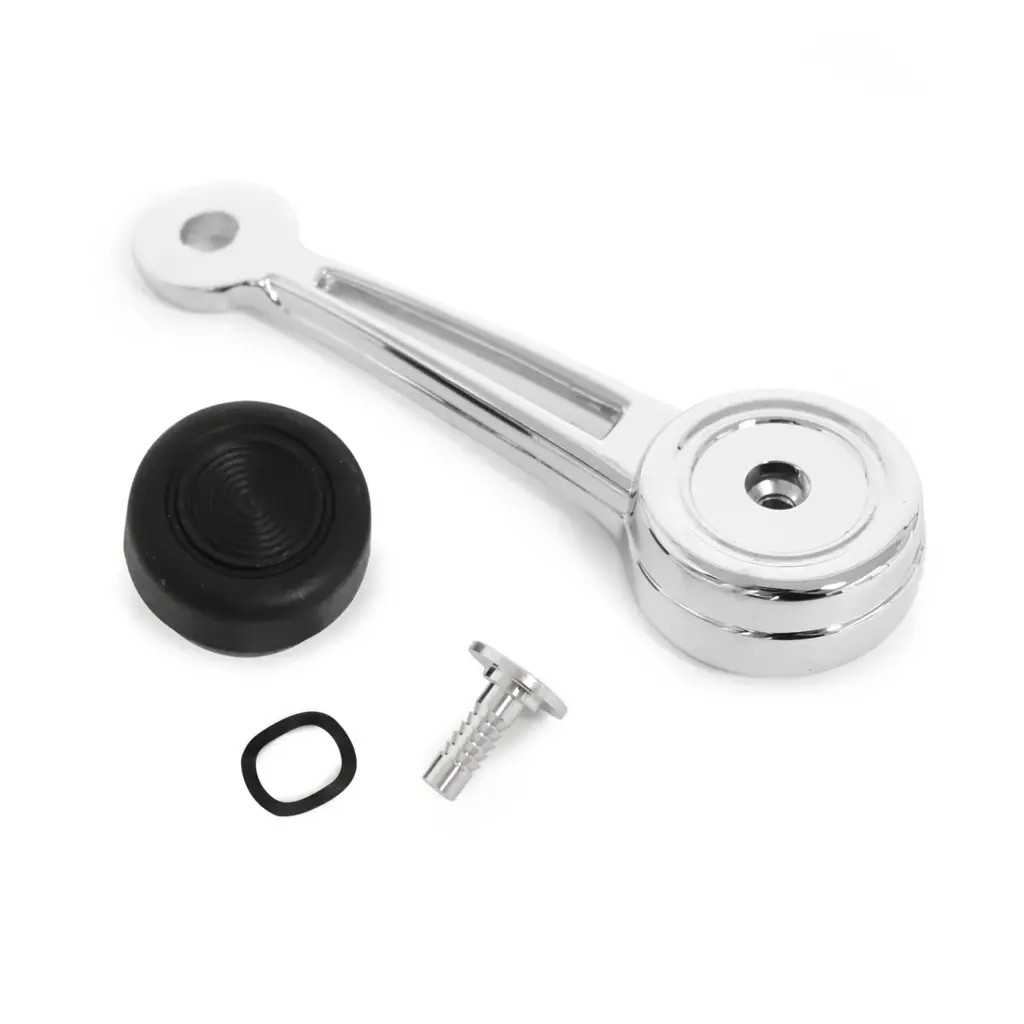 1968-1977 Ford Bronco Mustang F100 F250 Torino Ranchero Window Crank Handle Pair Black Knob thumbnail 3