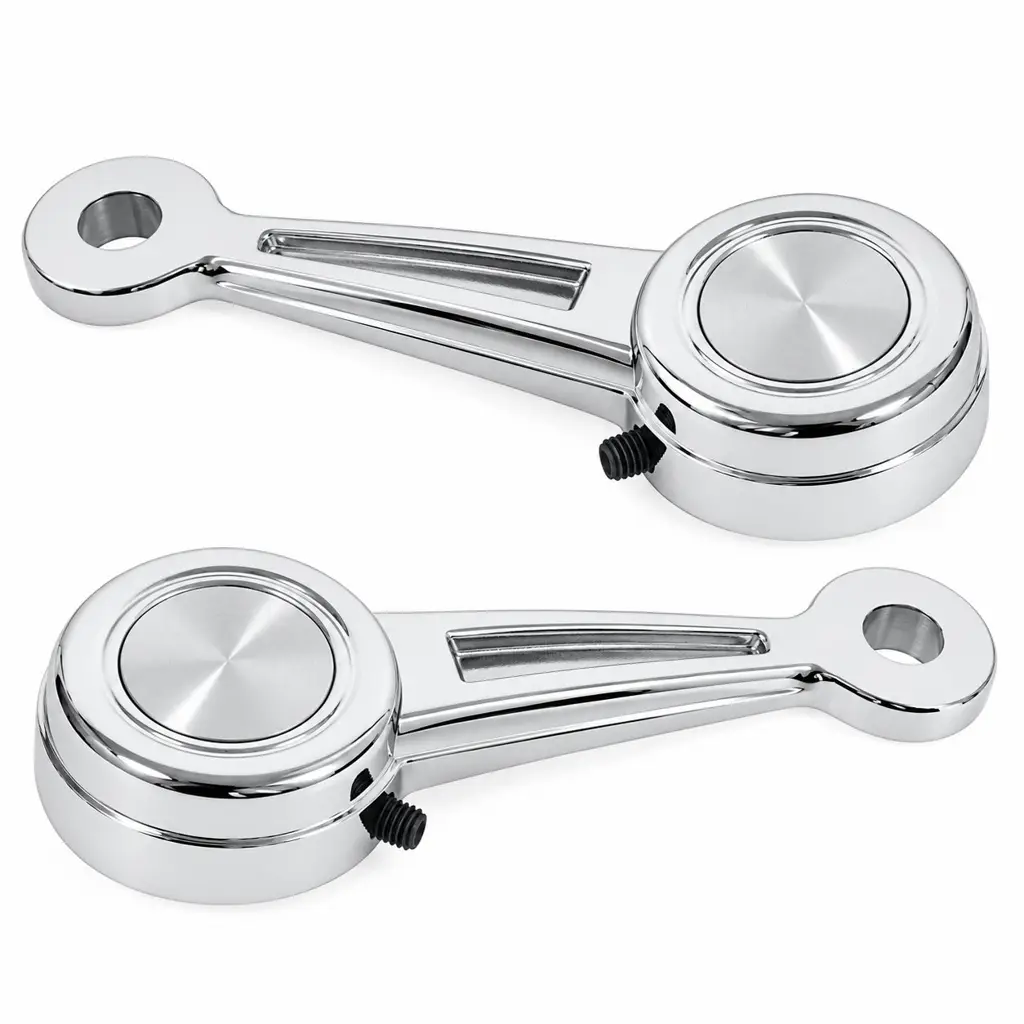 1968-1971 Ford Mustang Torino Fairlane Falcon Mercury Cougar Quarter Window Crank Handles Chrome – Pair LH RH