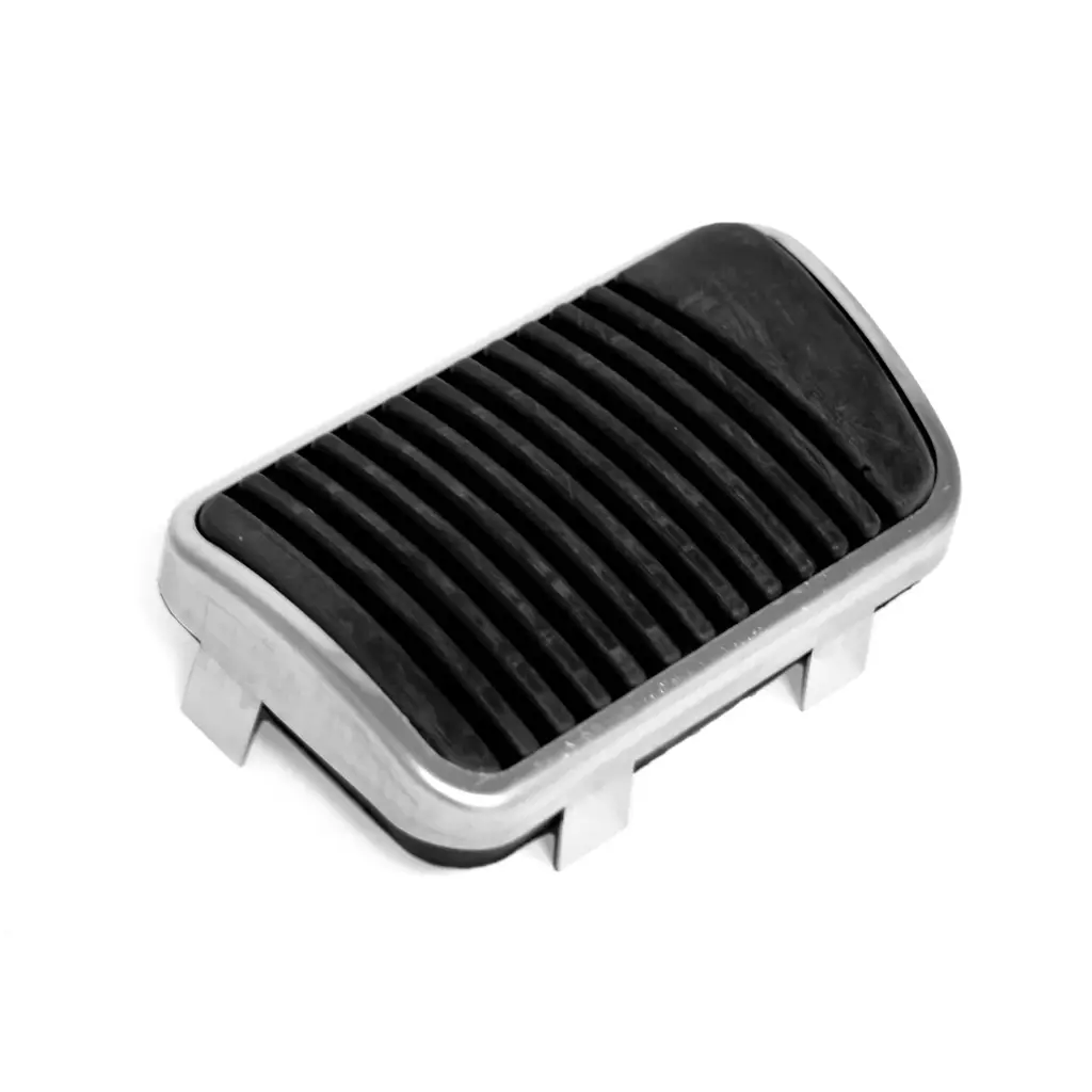 WSM 6.0 Optimized Product Title:  1965-1977 Ford Mustang Torino Ranchero Falcon Fairlane Maverick Mercury Cougar Comet Manual Drum Brake Pedal Pad with Stainless Steel Trim
