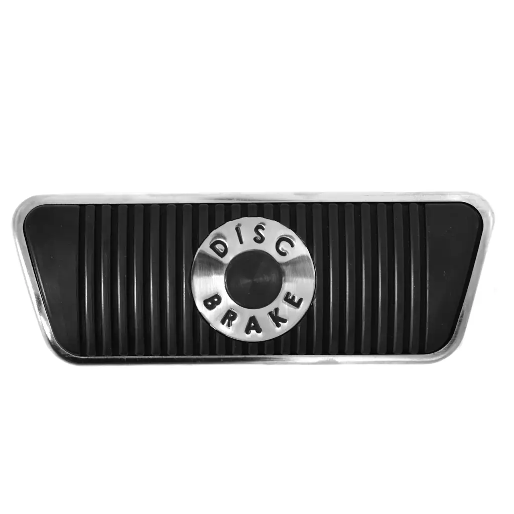 1966-1975 Ford Mustang Cougar Fairlane Falcon Torino Maverick Disc Brake Pedal Pad Automatic – Stainless Trim image 2