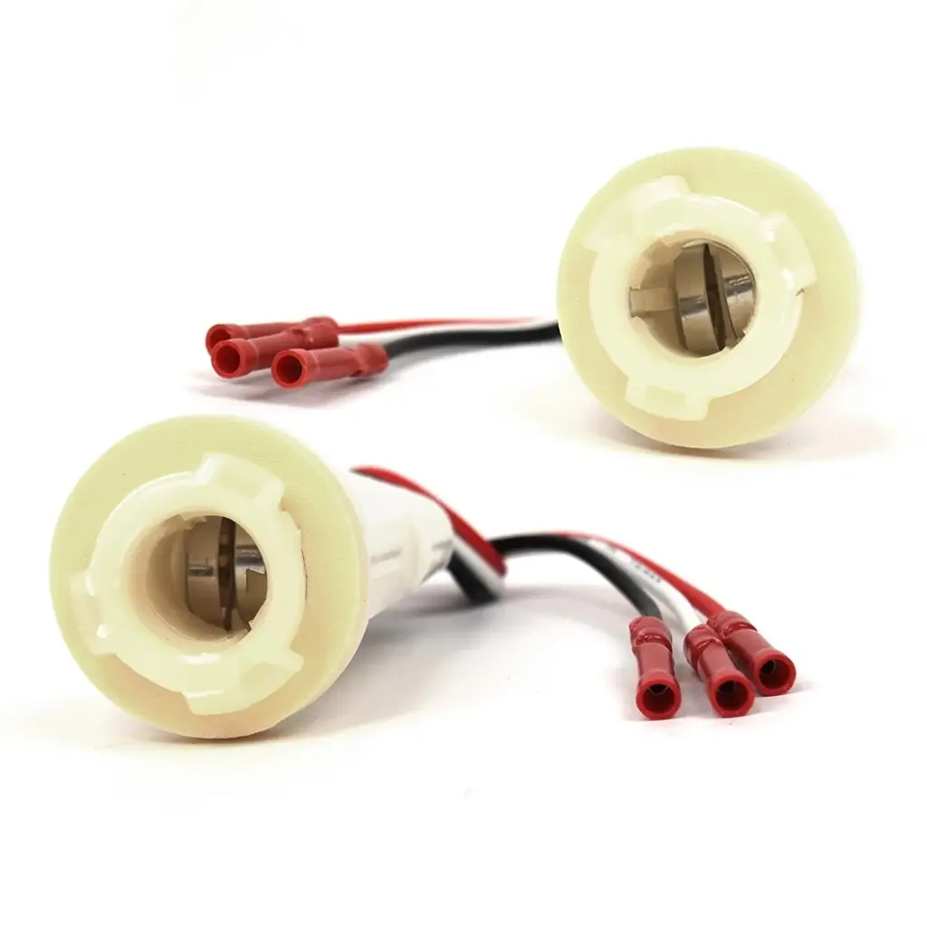 1974-1986 Ford F-100 F-150 F-250 F-350 Pickup Parking Tail Light Socket & Wiring Pigtail Pair thumbnail 4