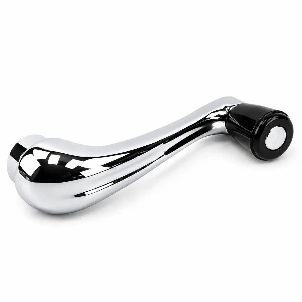 1948-1952 Ford F-1 F-2 F-3 Door Window Crank Handles with Black Knobs – Chrome Pair LH RH image 3