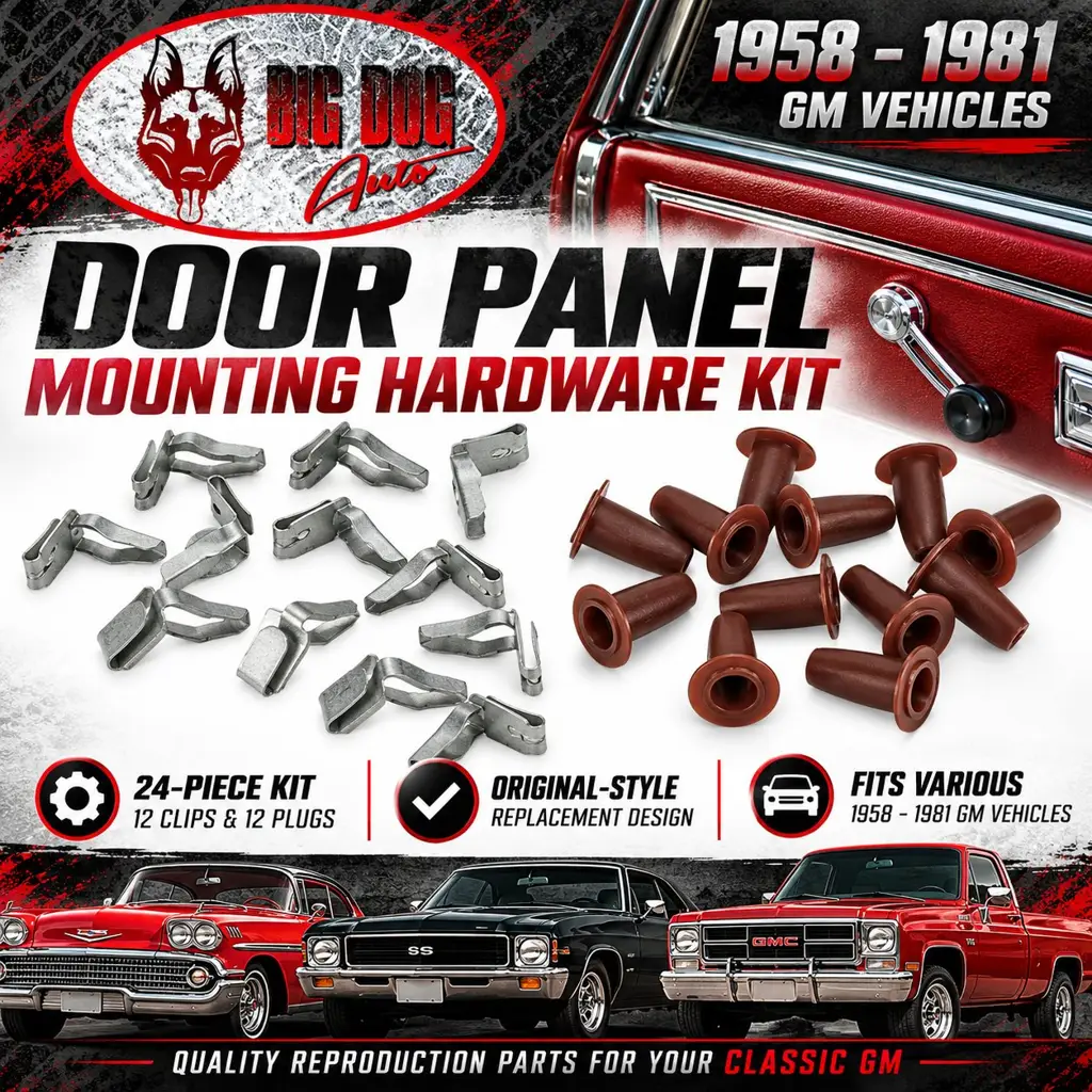 1958–1981 GM Door Panel Clip & Plug Mounting Hardware Kit – 24 Piece Set image 3