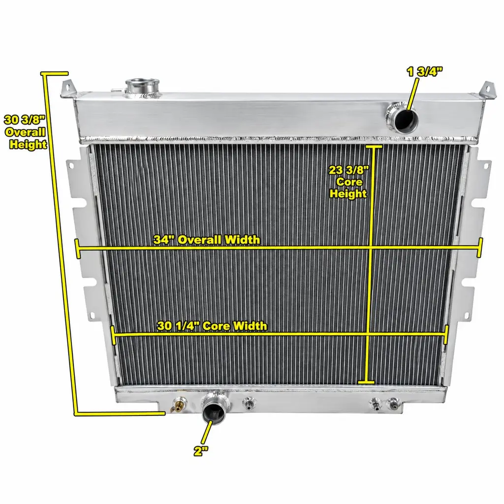 Champion Four Row Aluminum Radiator 83-94 F-Series Pickups- Diesel Engine image 3