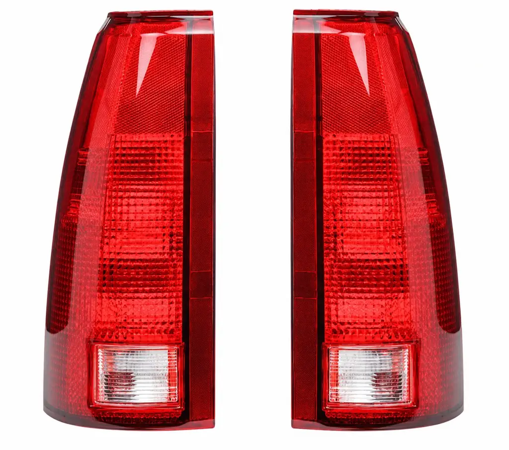 1988-2002 Chevy GMC C/K Pickup Tahoe Yukon Tail Light Assembly Pair w/Bulbs Sockets