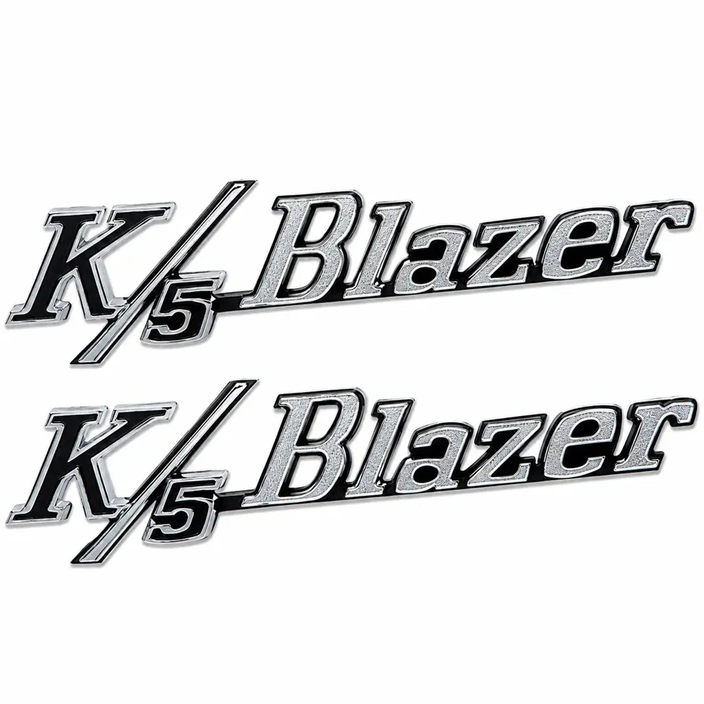 1969-1972 Chevy K5 Blazer Front Fender Emblems LH RH Pair - OER T70866